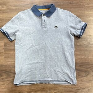 Timberland Blue/GrayPolo Shirt with Navy Accents